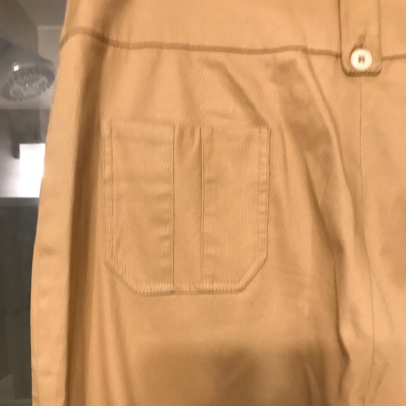 BYE  a European Brand. Tan Pants Tall Wide Waist Band w/ Decorative Belt Loops - Picture 10 of 11